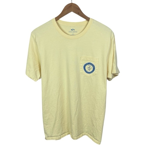 TS1063 Men’s Fish Hippie Preppy Beach Brand Pocket Logo T Shirt L - Picture 2 of 5